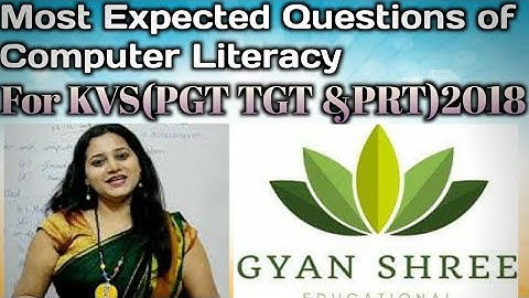 Most Expected Questions of Computer Literacy For UGC NET/JRF Paper-1 & RRB NTPC|Gyan Shree Tutorial.