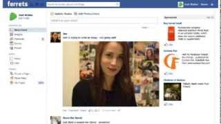 Jasmine reading from Facebook Ferrets