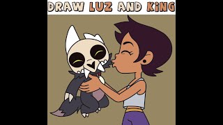 How to Draw Luz and King from Owl House Easy Step by Step Drawing Tutorial