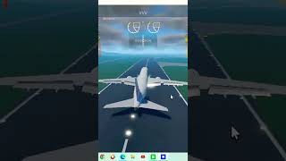 Pilot attempts dangerous thunderstorm landing #trending #airplane #aviation #roblox