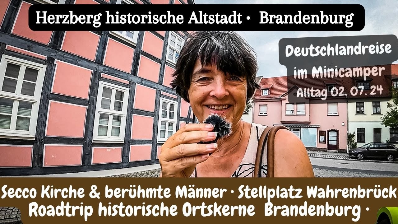 Vlog 183 Herzberg Altstadt • nicht so meins • Regen, #roadtrip  historische Ortskerne Brandenburg