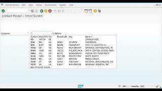 SAP SD contact person creation config and master data