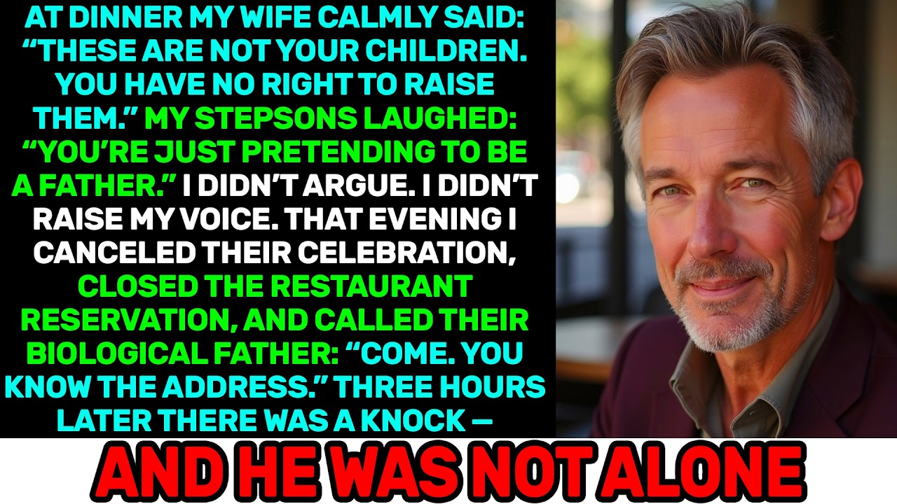 My Wife Said “You’re Not Their Father” — I Called Their Real Dad