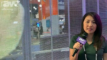 InfoComm 2019: Yaham Demos C1 Clear Window LED Window Mesh Display With Side-Emitting Diode