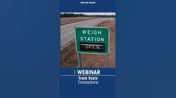 Webinar: Truck Scale Transactions | METTLER TOLEDO Industrial