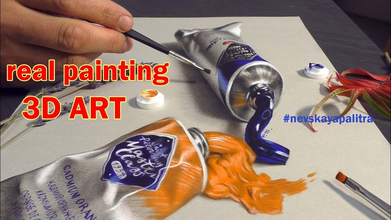 ⁣Painting 3D ART oil paints of Master Class St-Petersburg