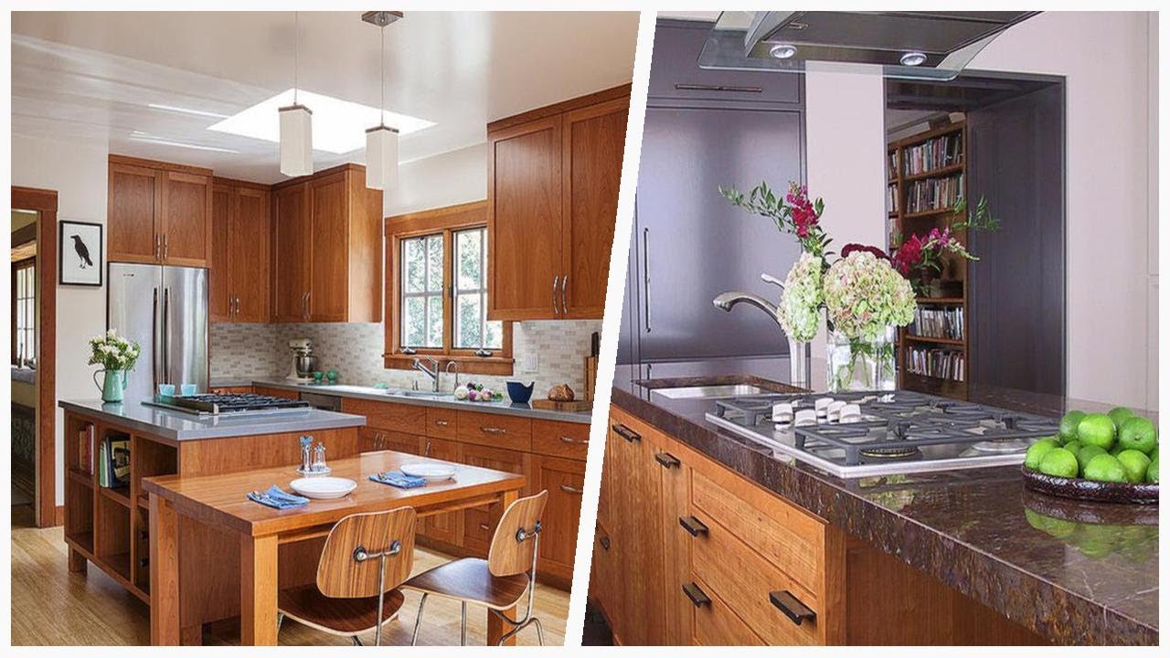 75 L-shaped Kitchen With Medium Tone Wood Cabinets Design Ideas You'll ...