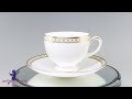 【アンティークエンジェル】ウェッジウッド(Wedgwood) ユーランダー ゴールド ティーカップ&ソーサー(リー)