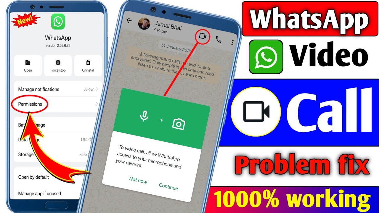 whatsapp se video call nahi ho raha hai | how to solve whatsapp video call problem