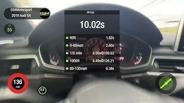 034Motorsport B9 Audi S4 with Advanced Launch Control 10.13 @ 137.61 MPH Full Weight 1/4 Mile Pass