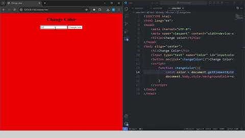 Change Web Page Color with JavaScript: User Input Tutorial (Tamil)
