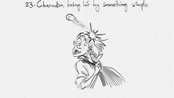 Animation no.23, "Character being hit by something simple".