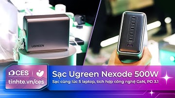 CES2025: Trên tay sạc Ugreen Nexode 500W: Sạc cùng lúc 5 laptop, tích hợp công nghệ GaN, PD 3.1