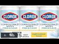 Clorox Free & Clear Cleaning Wipes Light Lemon Scent 75 Count