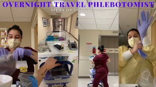 Overnight Travel Phlebotomist Vlog (Illinois contract, spend my shift with me)