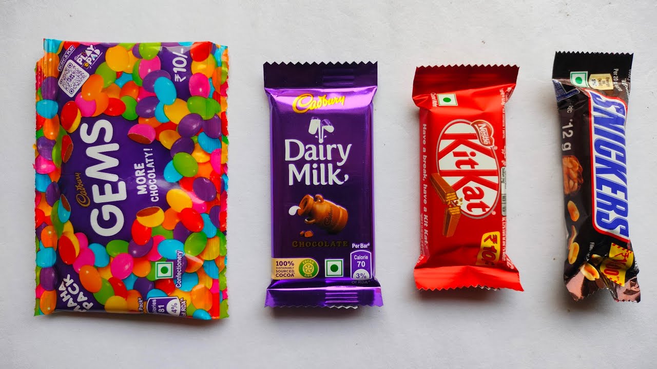 Gems vs DairyMilk vs KitKat vs Snickers l Cadbury celebration