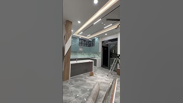 Cửa cánh kính tủ bếp & rượu nhôm Slim màu xám khói | Housef #shorts