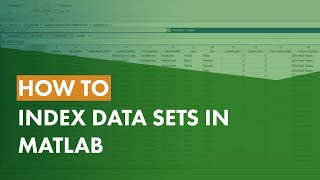 How to Index Data Sets in MATLAB
