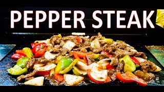 Pepper Steak on the Blackstone Griddle | COOKING WITH BIG CAT 305
