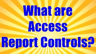 Microsoft MS Access Training Tutorial Reports Report Wizard Controls