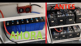 Replace lead acid batteries with LIFEPO4 280A, BMS DALY installation of LITHIUM hybrid inverters