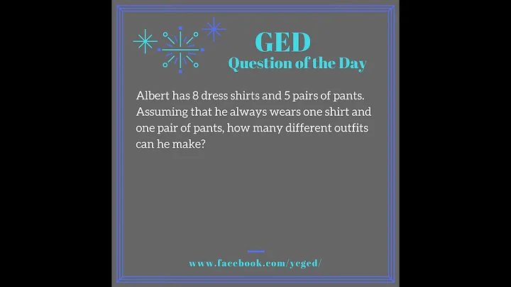 GED QOD: Counting Word Problem Example 1