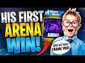 Cutest 10 Year Old CARRIED To First WIN! (Fortnite Battle Royale)