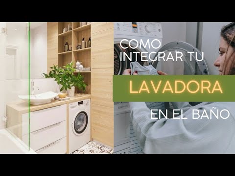 Video: Lavadora en el armario del baño. Muebles de baño