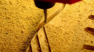 Fender guitar body on diy cnc router