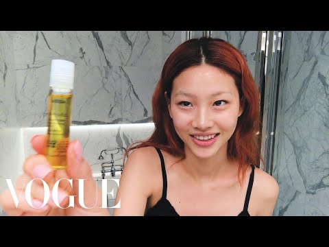 Squid Game's Hoyeon Jung’s Steps for Perfect Skin and a Two-Tone Lip | Beauty Secrets | Vogue