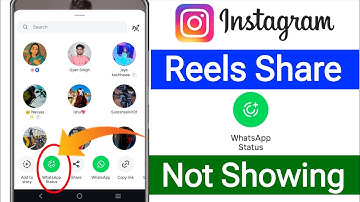 Instagram reels share whatsapp status option not showing || how to enable whatsapp status option fix