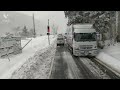 酷道石榑峠４２１号またバックするの？　立ち往生　スライド困難