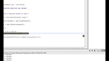How to stop a running Thread in Java Demo