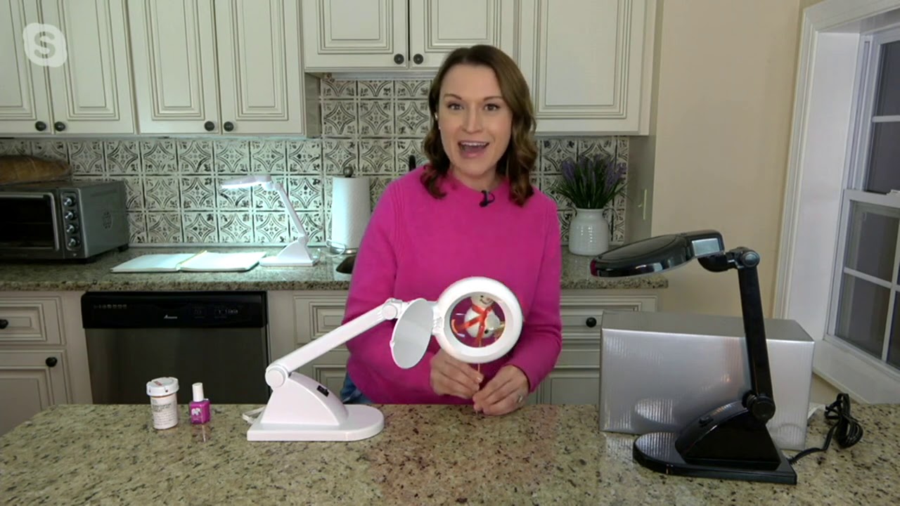 Magna Eye LED Magnifier Lamp w/ Adjustable Arm &amp; Gift Box on QVC - YouTube