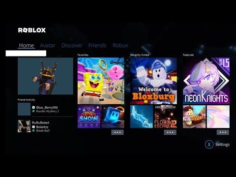 Roblox Xbox One Menu Screen Before it gets removed