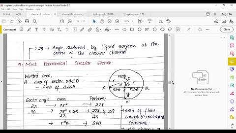 Hydraulics UNIFORM FLOW NUMERICALS