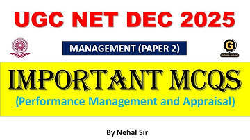Most Expected MCQs for UGC NET Paper 2 Management | Performance Management & Appraisal MCQs