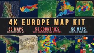 Europe Map Kit 4K Preview