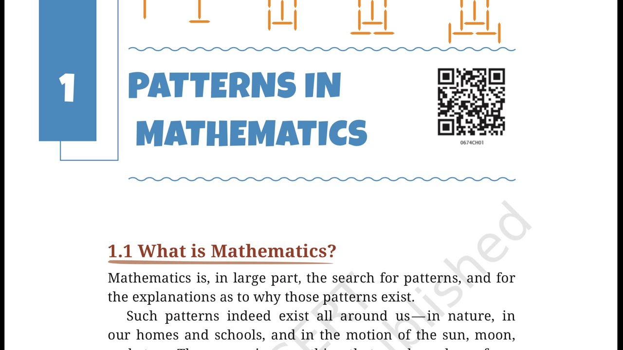 Patterns in mathematics, part 1 class 6 maths new book chapter 1 ...