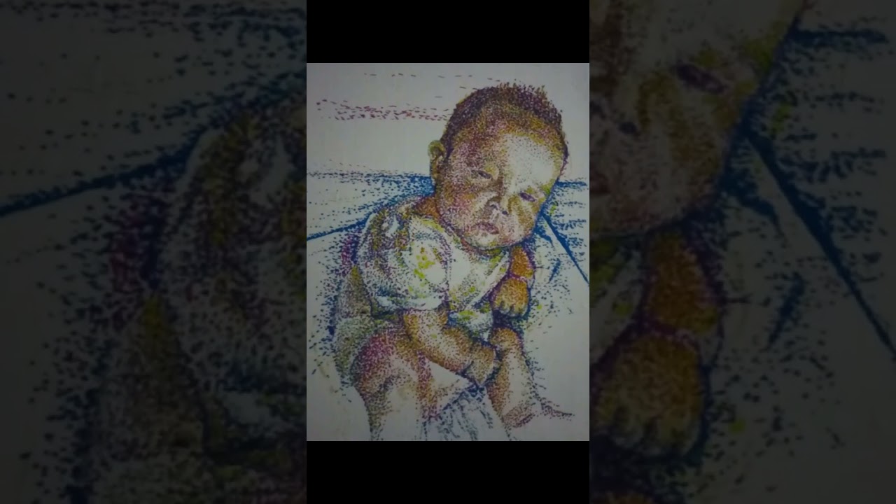 マーカー三色で点描してみよう - YouTube