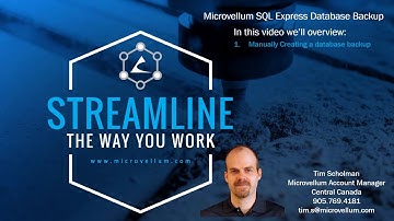 SQL Backup and Restore with Microvellum Data