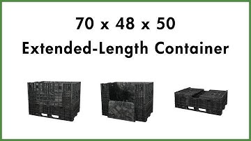 70 x 48 x 50 Extended-Length Collapsible Plastic Bulk Container