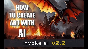 Next Level Art Generator - Invoke AI (Stable Diffusion) - A Dragon Destroying a Village
