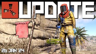 Metal detector and shovel, Dragon rocket launcher | Rust Update 26th January 2024