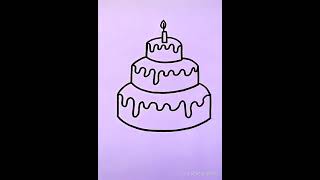 How To Draw A Birthday Cake #drawing screenshot 1