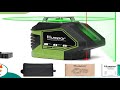 Huepar Green Beam Laser Level with 2 Plumb Dots Self-Leveling 360 3D Rotary Cross Line Ver