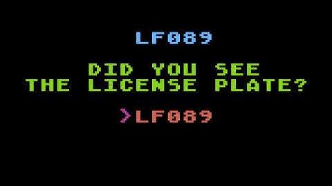 License Plates - Atari game for NOMAM BASIC 10Liners Contest 2019
