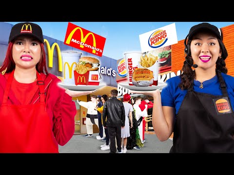 MC DONALDS VS BURGERKING DRIVE-THRU CHALLENGE 