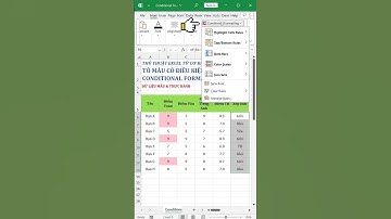 Thủ thuật Tô Màu theo Điều Kiện Trong Excel CỰC HAY