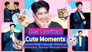 🤗Sea Tawinan shows his cute and playful side because he knows that we love it!#sea_tawinan #jimmyyjp